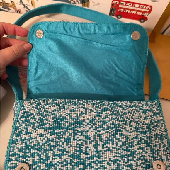 Stylish Blue Beaded Fish Women's Bag Viral - Picture 7 of 8